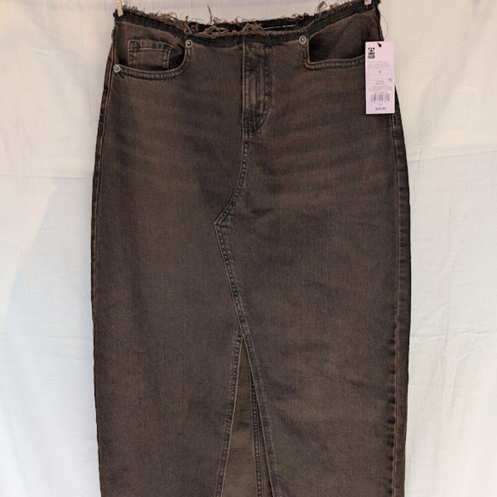 NWT Women's wild fable brown denim long skirt size 6